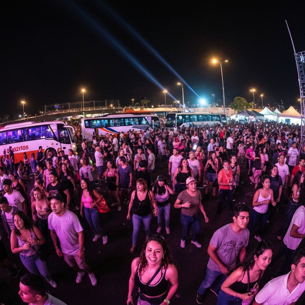 Transporte para conciertos y festivales masivos